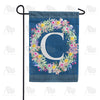 America Forever Floral Wreath Monogram Letter Monogram Garden Flag
