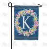 America Forever Floral Wreath Monogram Letter Monogram Garden Flag