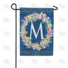 America Forever Floral Wreath Monogram Letter Monogram Garden Flag