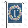 America Forever Floral Wreath Monogram Letter Monogram Garden Flag