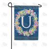 America Forever Floral Wreath Monogram Letter Monogram Garden Flag