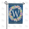America Forever Floral Wreath Monogram Letter Monogram Garden Flag