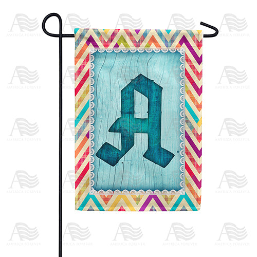 America Forever Multi Color Chevron Monogram Garden Flag