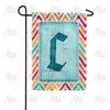 America Forever Multi Color Chevron Monogram Garden Flag
