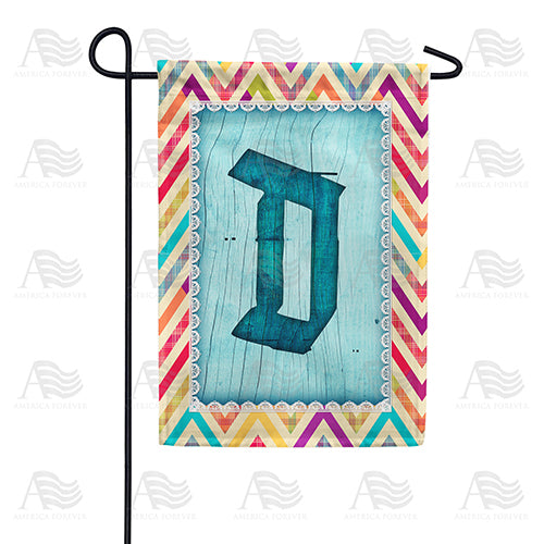 America Forever Multi Color Chevron Monogram Garden Flag