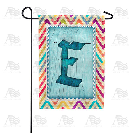 America Forever Multi Color Chevron Monogram Garden Flag