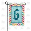 America Forever Multi Color Chevron Monogram Garden Flag