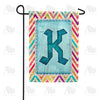 America Forever Multi Color Chevron Monogram Garden Flag