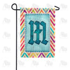 America Forever Multi Color Chevron Monogram Garden Flag