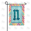 America Forever Multi Color Chevron Monogram Garden Flag
