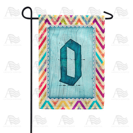 America Forever Multi Color Chevron Monogram Garden Flag
