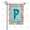 America Forever Multi Color Chevron Monogram Garden Flag