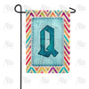 America Forever Multi Color Chevron Monogram Garden Flag