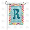 America Forever Multi Color Chevron Monogram Garden Flag