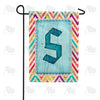 America Forever Multi Color Chevron Monogram Garden Flag