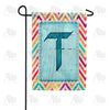 America Forever Multi Color Chevron Monogram Garden Flag