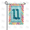 America Forever Multi Color Chevron Monogram Garden Flag