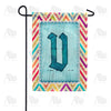 America Forever Multi Color Chevron Monogram Garden Flag