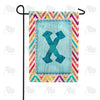America Forever Multi Color Chevron Monogram Garden Flag