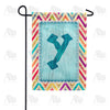 America Forever Multi Color Chevron Monogram Garden Flag