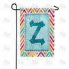 America Forever Multi Color Chevron Monogram Garden Flag