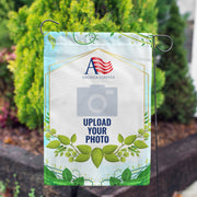 America Forever Personalized Rose Greenery Garden Flag