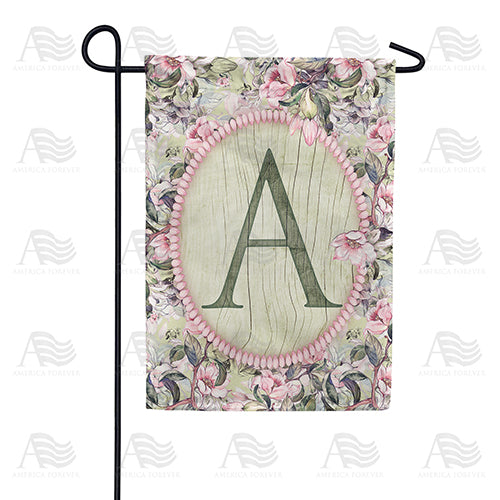 America Forever Pink Petals Monogram Garden Flag