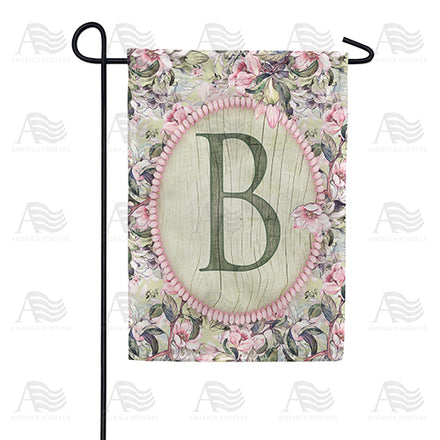 America Forever Pink Petals Monogram Garden Flag