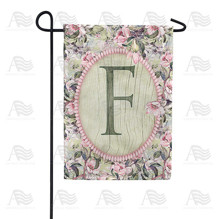 America Forever Pink Petals Monogram Garden Flag