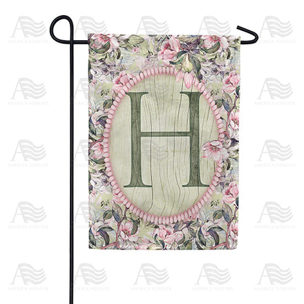 America Forever Pink Petals Monogram Garden Flag
