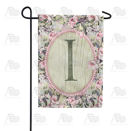 America Forever Pink Petals Monogram Garden Flag
