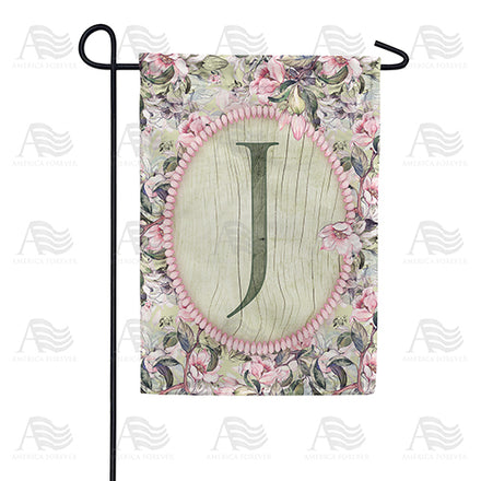 America Forever Pink Petals Monogram Garden Flag