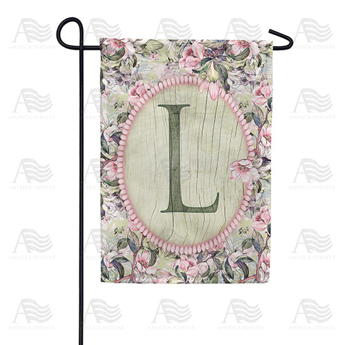 America Forever Pink Petals Monogram Garden Flag