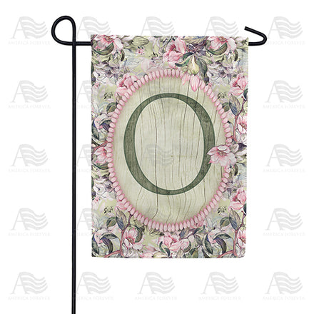 America Forever Pink Petals Monogram Garden Flag