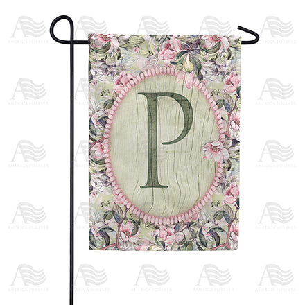 America Forever Pink Petals Monogram Garden Flag