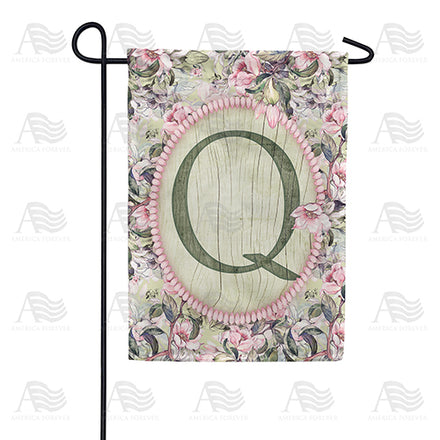 America Forever Pink Petals Monogram Garden Flag
