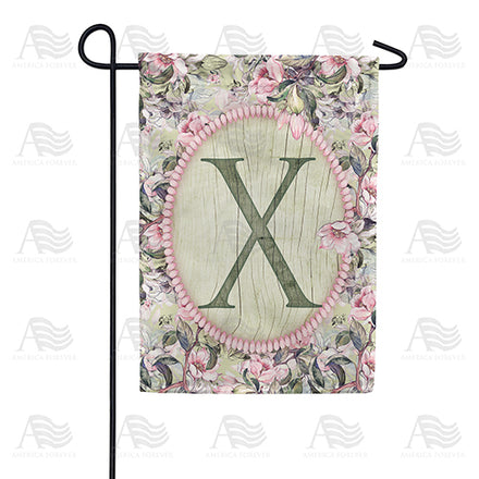 America Forever Pink Petals Monogram Garden Flag