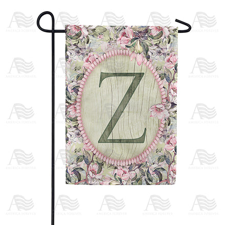 America Forever Pink Petals Monogram Garden Flag