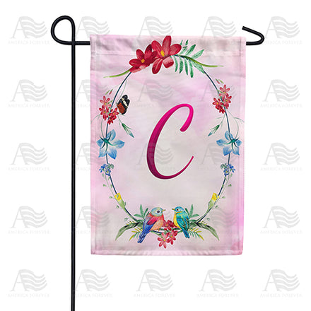 Ring Of Nature Monogram Garden Flag