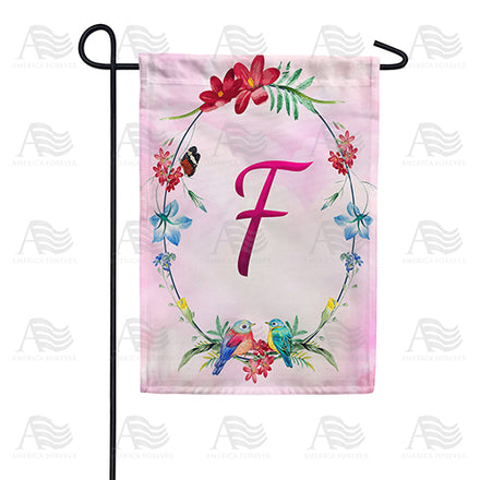Ring Of Nature Monogram Garden Flag