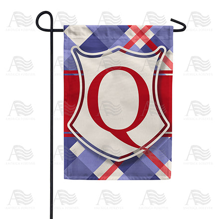 America Forever Patriotic Shield Monogram Garden Flag