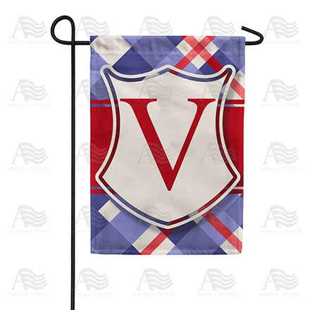 America Forever Patriotic Shield Monogram Garden Flag