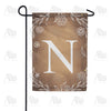 America Forever Bronze Floral Monogram Garden Flag