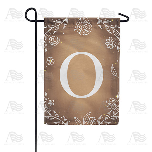 America Forever Bronze Floral Monogram Garden Flag