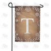 America Forever Bronze Floral Monogram Garden Flag