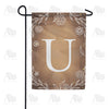 America Forever Bronze Floral Monogram Garden Flag