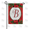 America Forever Red Poinsettia Monogram Garden Flag
