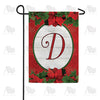 America Forever Red Poinsettia Monogram Garden Flag
