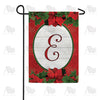 America Forever Red Poinsettia Monogram Garden Flag