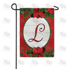 America Forever Red Poinsettia Monogram Garden Flag